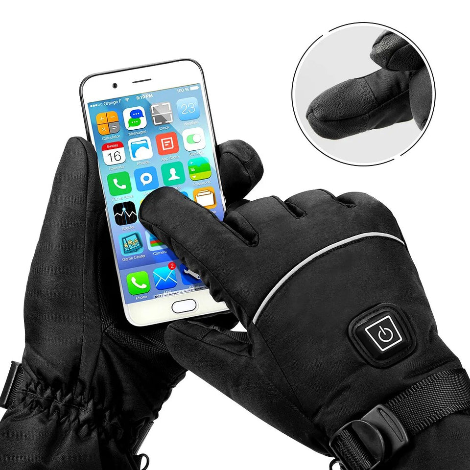 Warming heated gloves