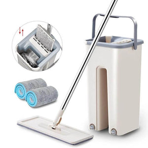 Mop and bucket with wringer set