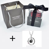 Eternal rose with necklace