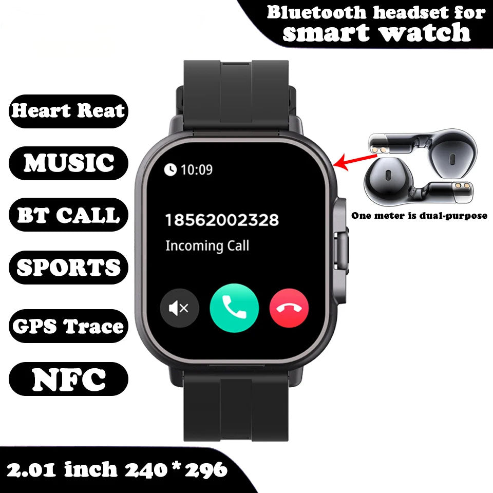 2-in-1 Smartwatch mit integrierten Bluetooth-Kopfhörern