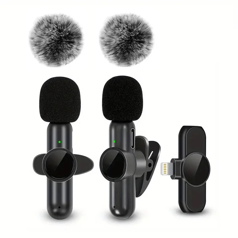 Wireless Lavalier Mikrofon – Plug & Play für iPhone & Android (mit Noise Cancelling)