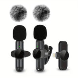 Wireless Lavalier Mikrofon – Plug & Play für iPhone & Android (mit Noise Cancelling)