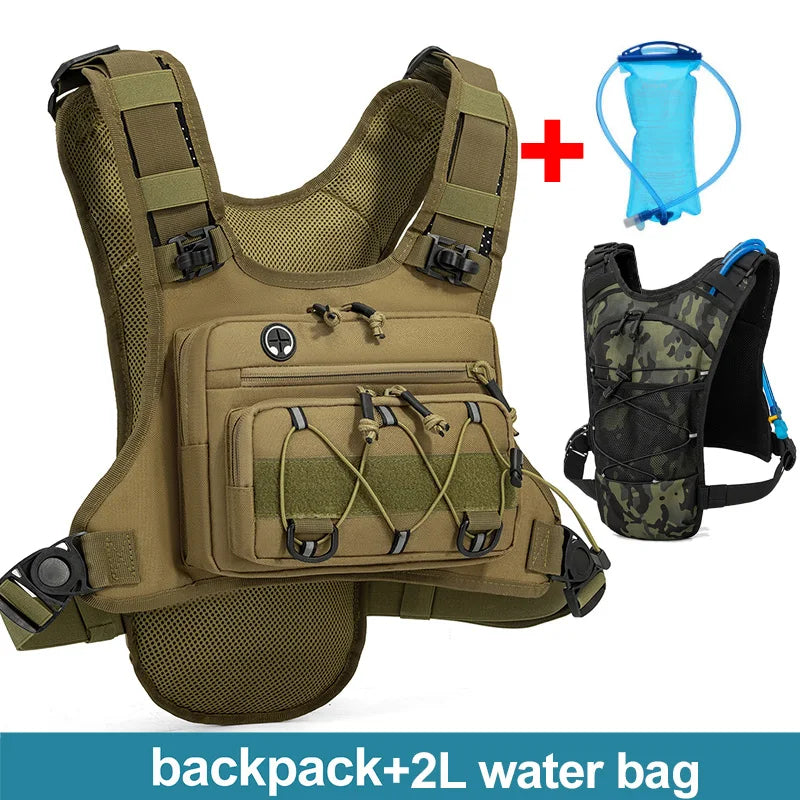 Leichter Lauf-Brustrucksack mit Trinkblasenfach