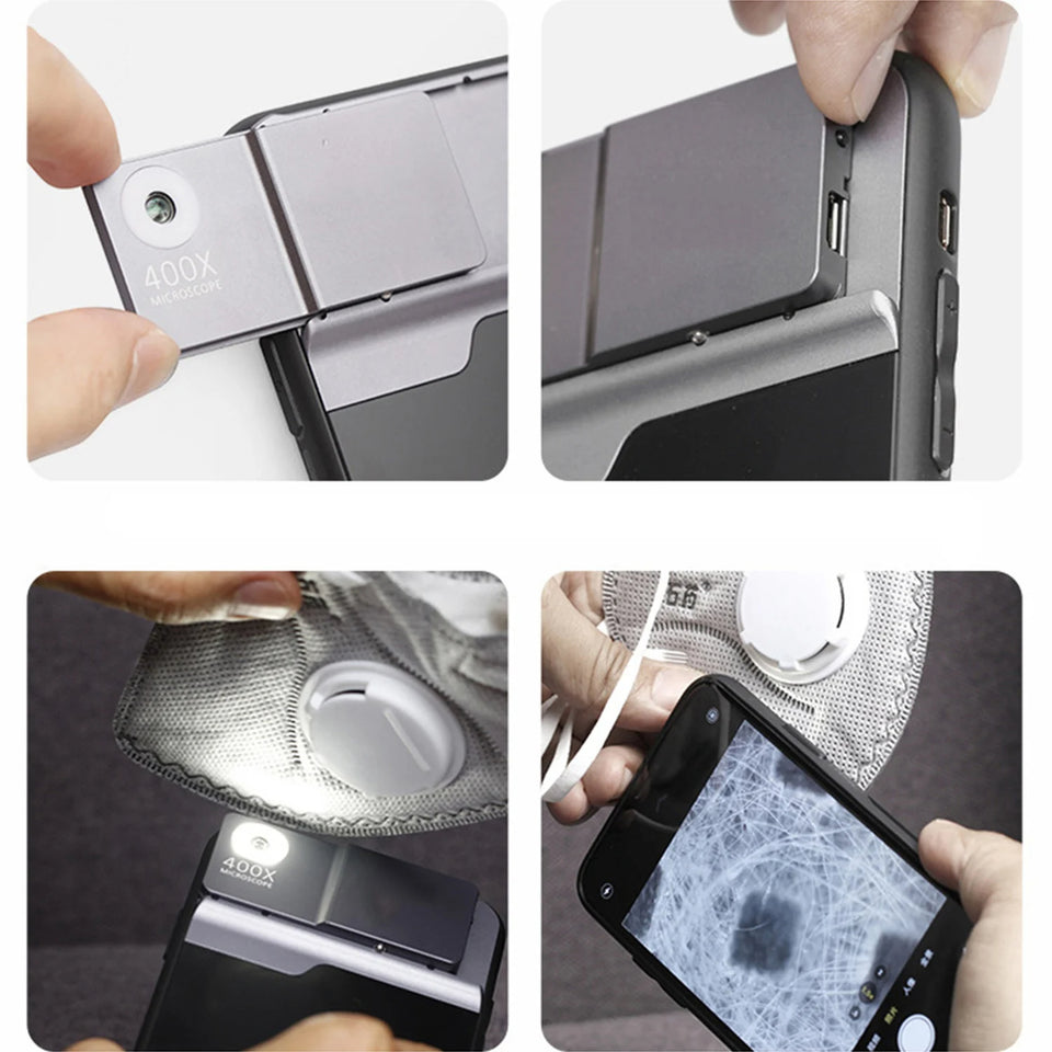 400X iPhone Microscope with Light