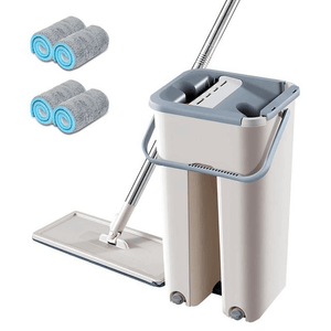 Mop and bucket with wringer set