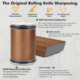 Rollender Messer-Schärfer aus Buchenholz – 15° & 20° Präzisionswinkel