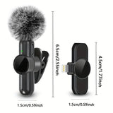 Wireless Lavalier Mikrofon – Plug & Play für iPhone & Android (mit Noise Cancelling)