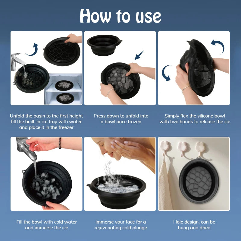 Face Ice Bath Bowl – Silikon Eisbad-Schale für Gesicht und Hautpflege