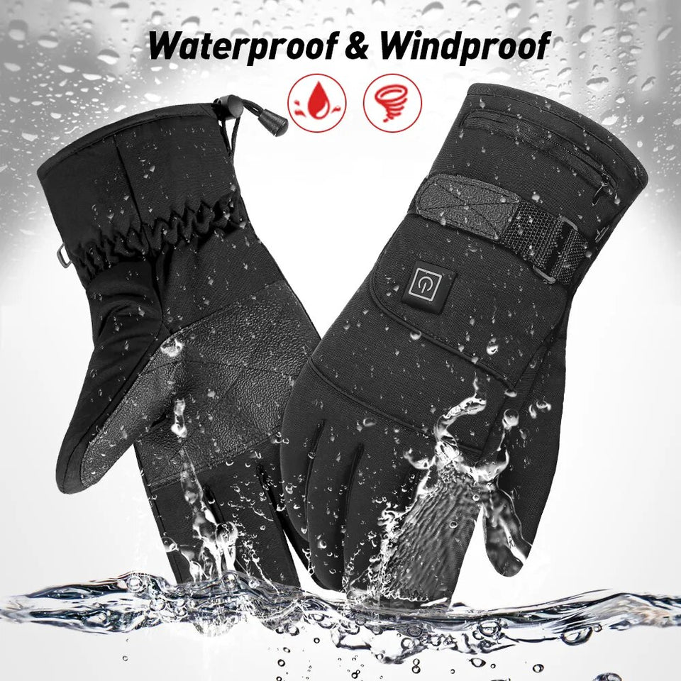 Warming heated gloves