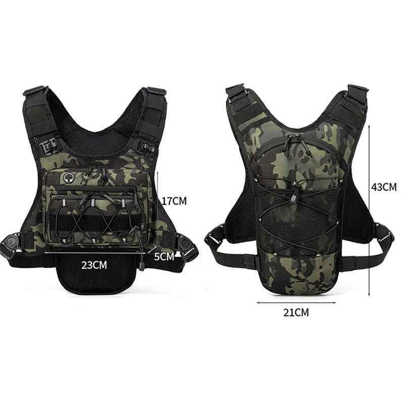 Leichter Lauf-Brustrucksack mit Trinkblasenfach