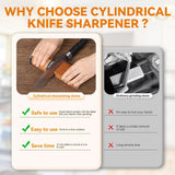 Rollender Messer-Schärfer aus Buchenholz – 15° & 20° Präzisionswinkel