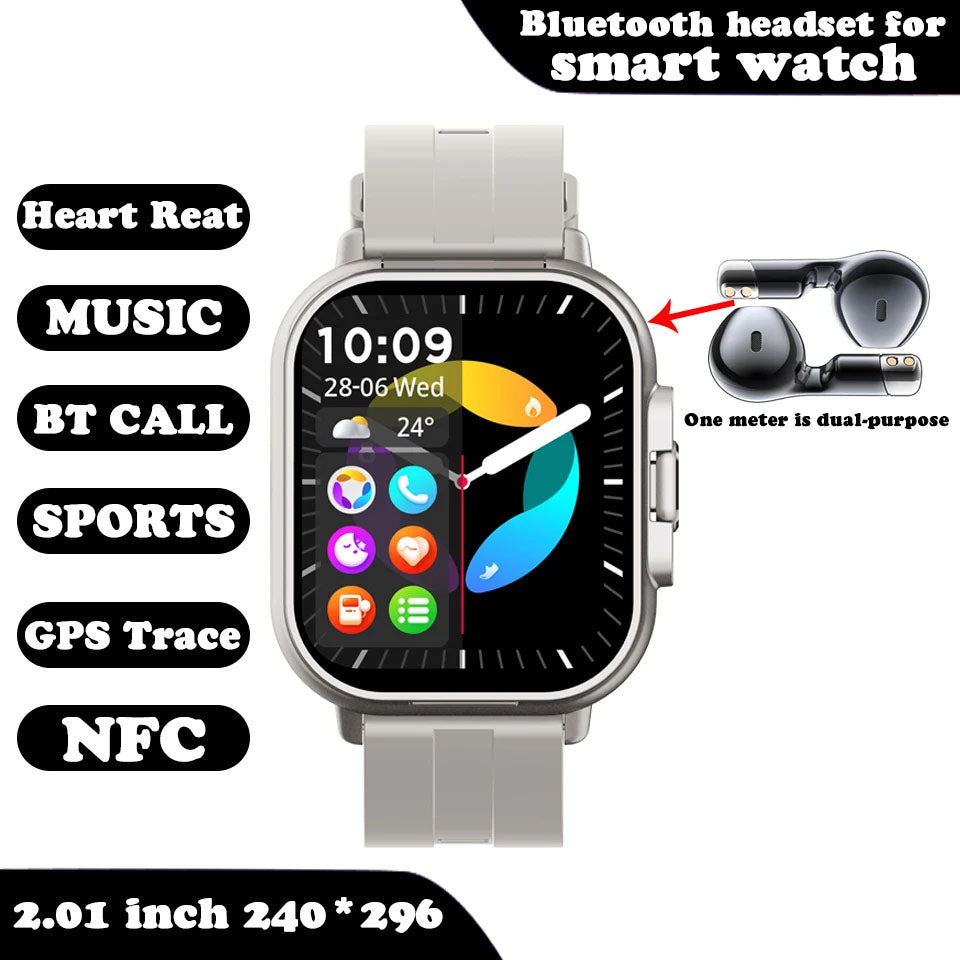 2-in-1 Smartwatch mit integrierten Bluetooth-Kopfhörern