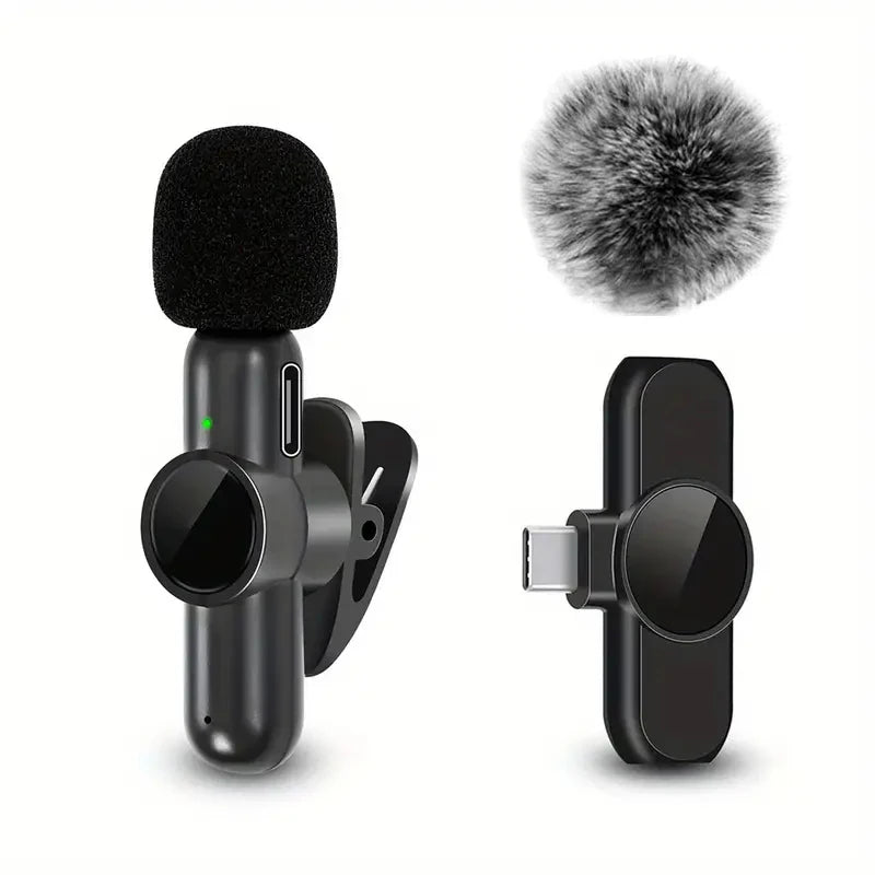 Wireless Lavalier Mikrofon – Plug & Play für iPhone & Android (mit Noise Cancelling)