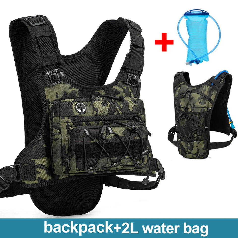 Leichter Lauf-Brustrucksack mit Trinkblasenfach
