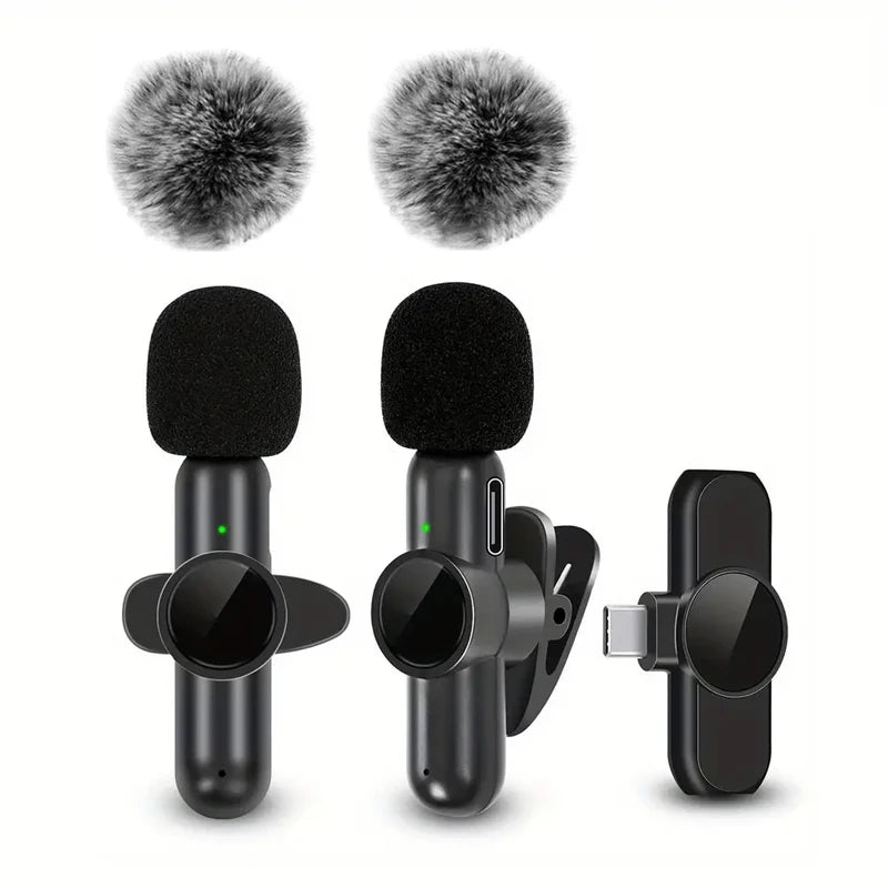 Wireless Lavalier Mikrofon – Plug & Play für iPhone & Android (mit Noise Cancelling)